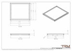 19x22 - Wall Vent - Modern Vent Cover -  Return Air Vent - TRM Metal  22x19