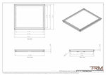 19x23 - Wall Vent - Modern Vent Cover -  Return Air Vent - TRM Metal  23x19