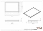 19x27 - Wall Vent - Modern Vent Cover -  Return Air Vent - TRM Metal  27x19