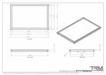 19x29 - Wall Vent - Modern Vent Cover -  Return Air Vent - TRM Metal  29x19