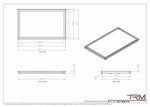 19x31 - Wall Vent - Modern Vent Cover -  Return Air Vent - TRM Metal  31x19