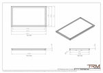 19x33 - Wall Vent - Modern Vent Cover -  Return Air Vent - TRM Metal  33x19