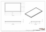 19x34 - Wall Vent - Modern Vent Cover -  Return Air Vent - TRM Metal  34x19