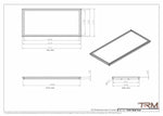 19x41 - Wall Vent - Modern Vent Cover -  Return Air Vent - TRM Metal  41x19