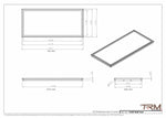 19x42 - Wall Vent - Modern Vent Cover -  Return Air Vent - TRM Metal  42x19