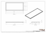 19x44 - Wall Vent - Modern Vent Cover -  Return Air Vent - TRM Metal  44x19