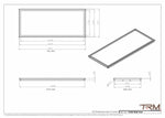 19x46 - Wall Vent - Modern Vent Cover -  Return Air Vent - TRM Metal  46x19