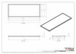 19x48 - Wall Vent - Modern Vent Cover -  Return Air Vent - TRM Metal  48x19