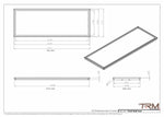 19x53 - Wall Vent - Modern Vent Cover -  Return Air Vent - TRM Metal  53x19