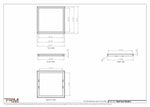 20x20.5 - Wall Vent - Modern Vent Cover -  Return Air Vent - TRM Metal  20.5x20