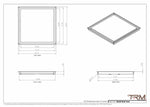 20x20 - Wall Vent - Modern Vent Cover -  Return Air Vent - TRM Metal  20x20