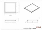 20x22 - Wall Vent - Modern Vent Cover -  Return Air Vent - TRM Metal  22x20