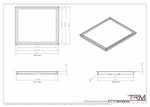 20x23 - Wall Vent - Modern Vent Cover -  Return Air Vent - TRM Metal  23x20