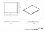 20x24 - Wall Vent - Modern Vent Cover -  Return Air Vent - TRM Metal  24x20