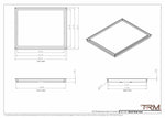 20x25 - Wall Vent - Modern Vent Cover -  Return Air Vent - TRM Metal  25x20