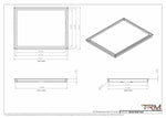 20x26 - Wall Vent - Modern Vent Cover -  Return Air Vent - TRM Metal  26x20