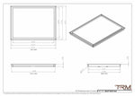20x27 - Wall Vent - Modern Vent Cover -  Return Air Vent - TRM Metal  27x20