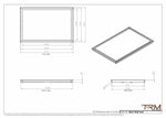 20x31 - Wall Vent - Modern Vent Cover -  Return Air Vent - TRM Metal  31x20