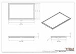 20x33 - Wall Vent - Modern Vent Cover -  Return Air Vent - TRM Metal  33x20