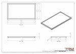20x36 - Wall Vent - Modern Vent Cover -  Return Air Vent - TRM Metal  36x20
