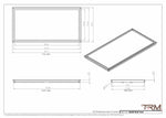 20x40 - Wall Vent - Modern Vent Cover -  Return Air Vent - TRM Metal  40x20