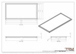 20x41 - Wall Vent - Modern Vent Cover -  Return Air Vent - TRM Metal  41x20