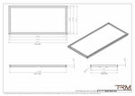 20x42 - Wall Vent - Modern Vent Cover -  Return Air Vent - TRM Metal  42x20