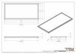 20x44 - Wall Vent - Modern Vent Cover -  Return Air Vent - TRM Metal  44x20