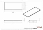 20x48 - Wall Vent - Modern Vent Cover -  Return Air Vent - TRM Metal  48x20