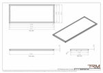 20x50 - Wall Vent - Modern Vent Cover -  Return Air Vent - TRM Metal  50x20