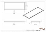 20x51 - Wall Vent - Modern Vent Cover -  Return Air Vent - TRM Metal  51x20