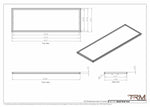 20x60 - Wall Vent - Modern Vent Cover -  Return Air Vent - TRM Metal  60x20