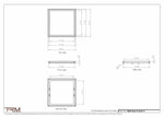 21.5x21.5 - Wall Vent - Modern Vent Cover -  Return Air Vent - TRM Metal  21.5x21.5