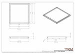 21x21 - Wall Vent - Modern Vent Cover -  Return Air Vent - TRM Metal  21x21