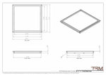 21x22 - Wall Vent - Modern Vent Cover -  Return Air Vent - TRM Metal  22x21