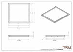 21x23 - Wall Vent - Modern Vent Cover -  Return Air Vent - TRM Metal  23x21