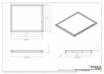 21x25 - Wall Vent - Modern Vent Cover -  Return Air Vent - TRM Metal  25x21