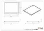 21x26 - Wall Vent - Modern Vent Cover -  Return Air Vent - TRM Metal  26x21