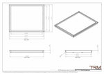 21x27 - Wall Vent - Modern Vent Cover -  Return Air Vent - TRM Metal  27x21