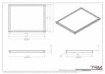 21x28 - Wall Vent - Modern Vent Cover -  Return Air Vent - TRM Metal  28x21
