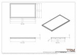 21x38 - Wall Vent - Modern Vent Cover -  Return Air Vent - TRM Metal  38x21