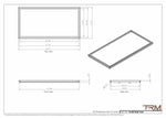 21x42 - Wall Vent - Modern Vent Cover -  Return Air Vent - TRM Metal  42x21