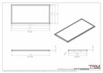 21x43 - Wall Vent - Modern Vent Cover -  Return Air Vent - TRM Metal  43x21