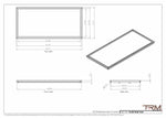 21x45 - Wall Vent - Modern Vent Cover -  Return Air Vent - TRM Metal  45x21