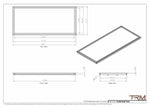 21x48 - Wall Vent - Modern Vent Cover -  Return Air Vent - TRM Metal  48x21