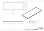 21x53 - Wall Vent - Modern Vent Cover -  Return Air Vent - TRM Metal  53x21