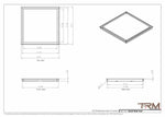 22x22 - Wall Vent - Modern Vent Cover -  Return Air Vent - TRM Metal  22x22