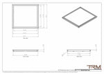 22x24 - Wall Vent - Modern Vent Cover -  Return Air Vent - TRM Metal  24x22