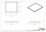 22x25 - Wall Vent - Modern Vent Cover -  Return Air Vent - TRM Metal  25x22