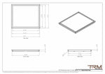 22x26 - Wall Vent - Modern Vent Cover -  Return Air Vent - TRM Metal  26x22